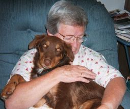 Toby and Mom snuggling